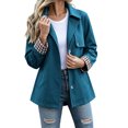 thumbnail image 3 of Tqcoqu Women's Lightweight Windproof Casual Trench Jacket Lapel Button Down Coat with Plaid Lining and Pockets, 3 of 9