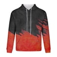 thumbnail image 2 of Mens Hooded Sweater Non Positioning Color Matching Print Pullover Casual Long Sleeved Top, 2 of 4