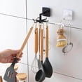 thumbnail image 3 of Rotating Self Adhesive Kitchen Hook Rack for Home Kitchen Bathroom, Folding Hook Traceless Viscose Storage Hook, 3 of 7