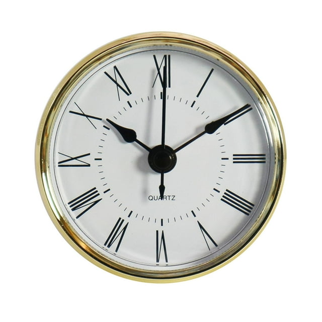 Clock Insert Round Clock Fit Movement Bezel Roman Numerals .75 Inch (70 mm) Diameter Hole 05