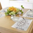 thumbnail image 4 of Ambesonne Compass Place Mats Set of 4, Retro Paint Splashes, Standard Size, Umber, 4 of 6