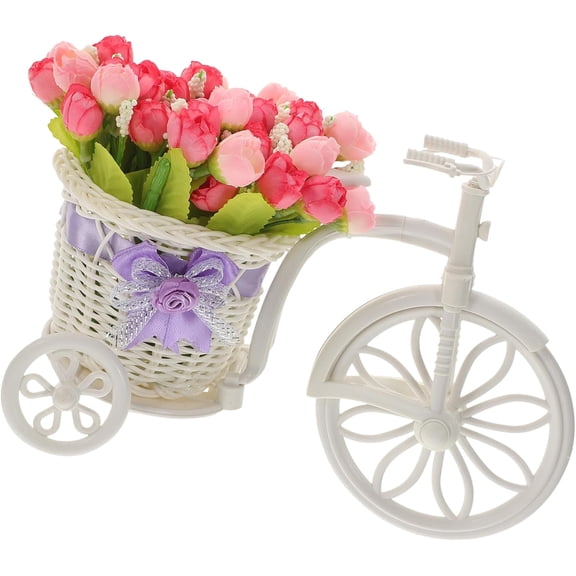 Bike Shaped Planter Rack, Wrought Iron Flower Holder Decor