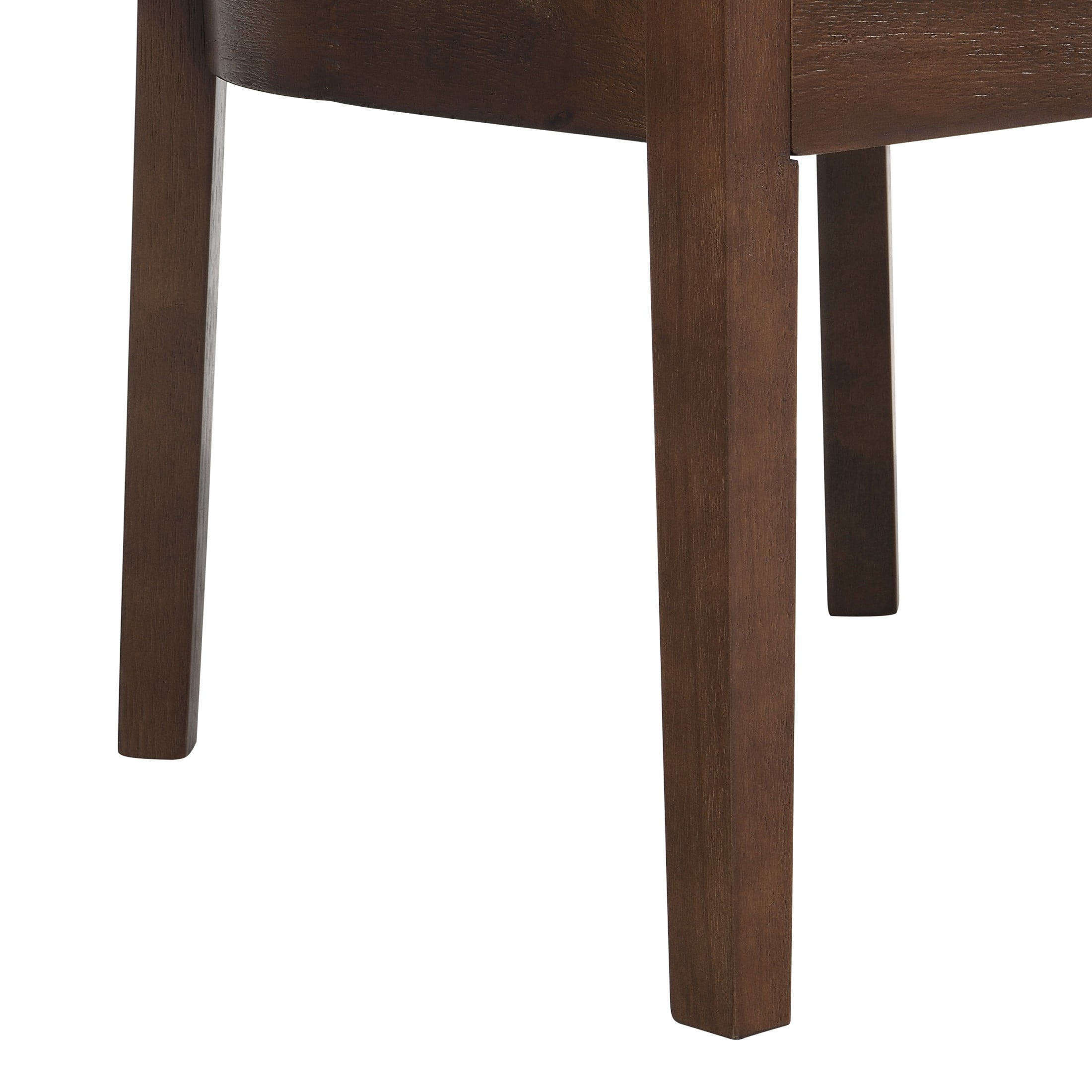 Christopher Knight Home Rattan Curved Back Dining Chairs, Wood Frame with Cushion, Walnut+Caramel, Set of 2