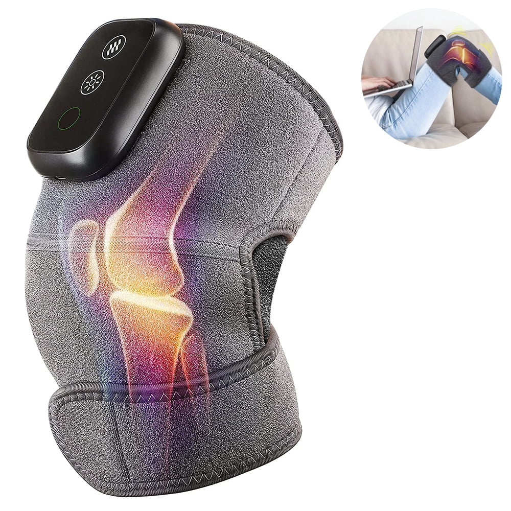 Heated Knee Brace Wrap With Massage,Vibration Knee Massager With