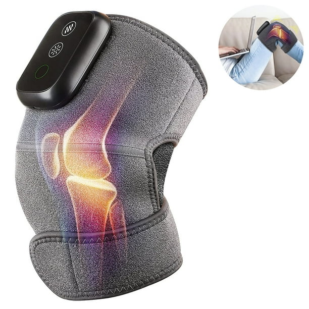 1 pcs Heated Knee Massager Heated Knee Brace Wrap , Wireless Vibration Knee  Heating Pads, 3 Adjustable Intensity and Temperature, Knee Brace Wrap for