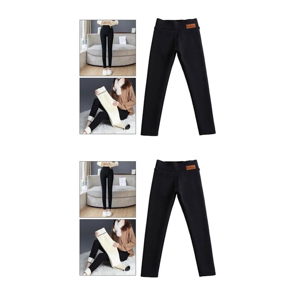 Leggings de mujer Soidarity cómodos con aislamiento para Días fríos de invierno Negro XXL 2piezas
