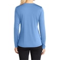 thumbnail image 2 of Mafoose Women's Long Sleeve Competitor V-Neck Tee Carolina Blue 4X-Large, 2 of 5