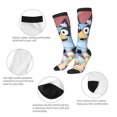 thumbnail image 4 of Saiise Bluey Funny Socks Men Women Boys Kids Adults Novelty Graphic Crew Tube Socks Crazy Design Casual Dress Socks for Sports,Running,Travel, 4 of 7