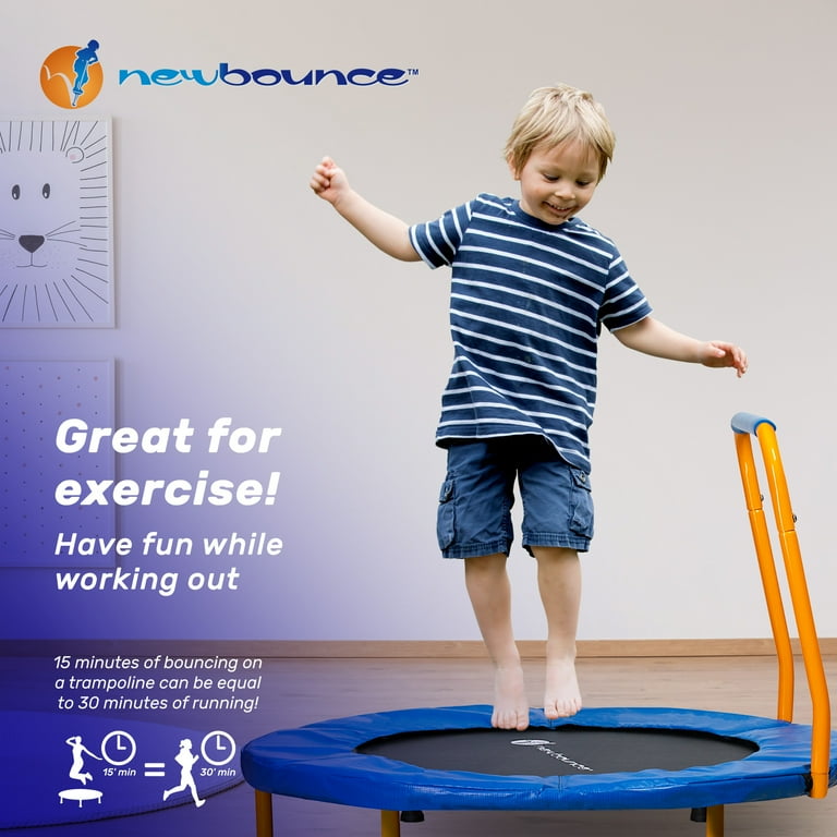 36 Foldable Mini Trampoline with Handlebar for Kids Walmart