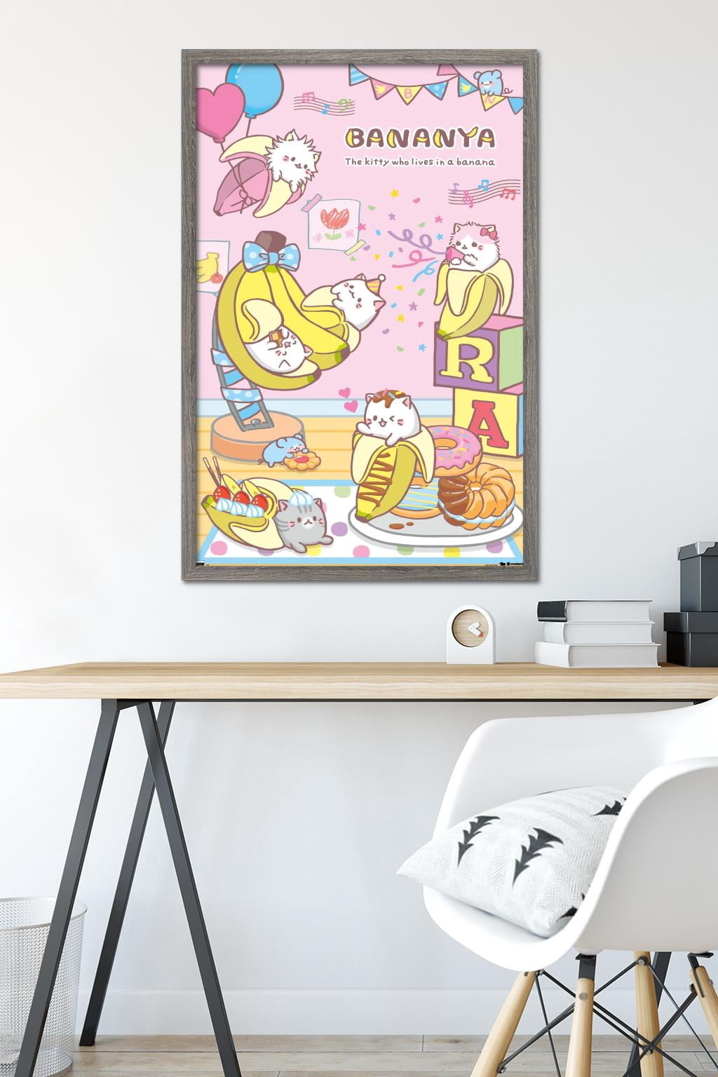 Bananya - Party Wall Poster, 22.375" x 34" Framed