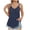 Navy, variant on Summer Tank Tops for Women Eyelet Loose Casual Comfy V Neck Sleeveless Low Back Beach Vacation Tops