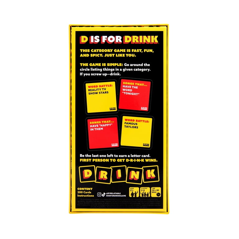 d-is-for-drink-a-fun-drinking-game-for-adults-by-buzzed-ages-21-walmart-exclusive-walmart-com for Free Printable Buzzed Drinking Game Cards Pdf D is for Drink - a Fun Drinking Game for Adults by Buzzed? Ages 21+ (Walmart Exclusive) - Walmart.com for Free Printable Buzzed Drinking Game Cards Pdf