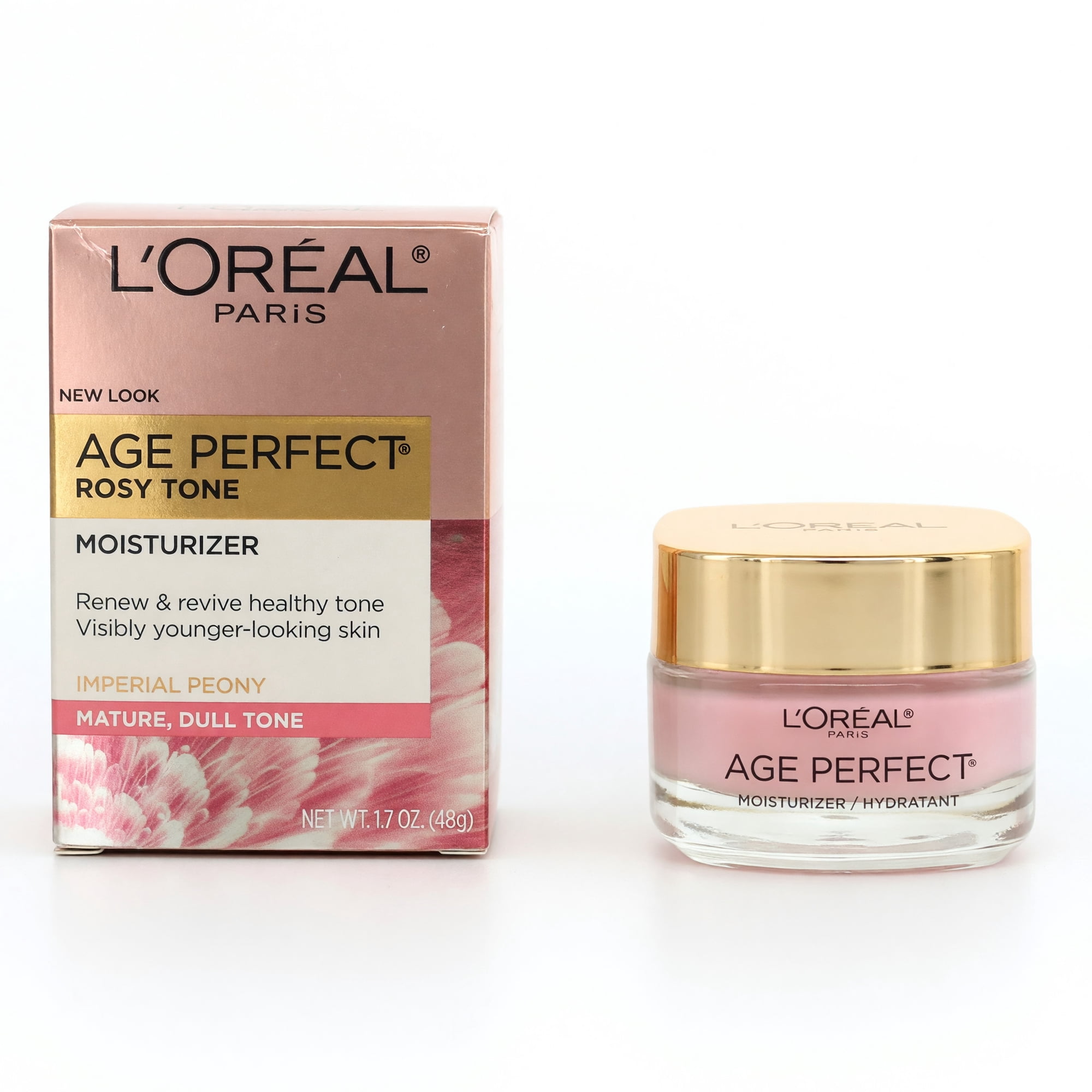 L'Oreal Paris Age Perfect Rosy Tone Anti-Sagging Face Moisturizer, Renew & Revive Healthy Tone, 1.7 oz