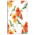 thumbnail image 2 of Watercolor Nasturtium Flower Pattern - Floral Canvas Art Print, 2 of 3