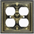 thumbnail image 3 of Metal Light Switch Plate Cover Elegant Victorian Theatre Floral Frame Black FRA069, 3 of 13