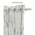 thumbnail image 5 of Tree Branch Linen Curtain Valance for Bedroom/Bathroom/Kitchen/Office/Living/Dining Room Window,Forest Birds Abstract Watercolor Farmhouse Rod Pocket Topper Decorative Cafe Drapes Panel 54"x18", 5 of 6