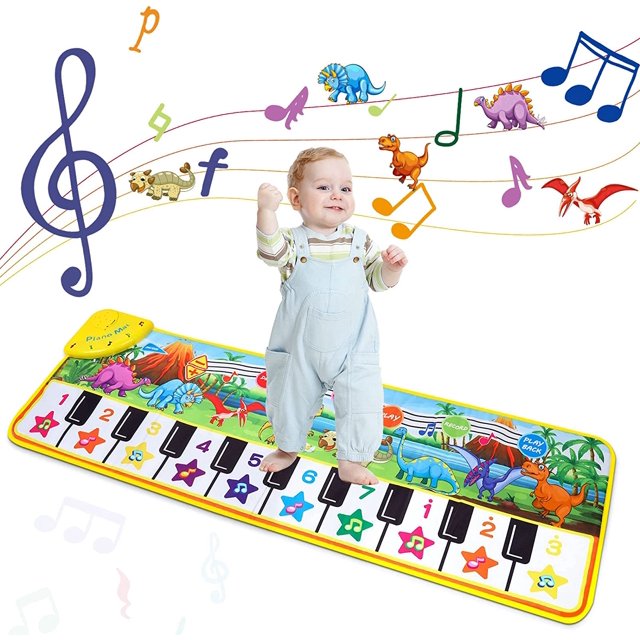 Shayson Musical Piano Mat Kids Piano Mat Dinosaur Dance Mat Electronic