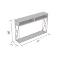 thumbnail image 4 of Safdie & Co. Table Console 47.25L Bois Brun Récupéré 2 Étagéres Ouvertes Métal Noir, 4 of 4