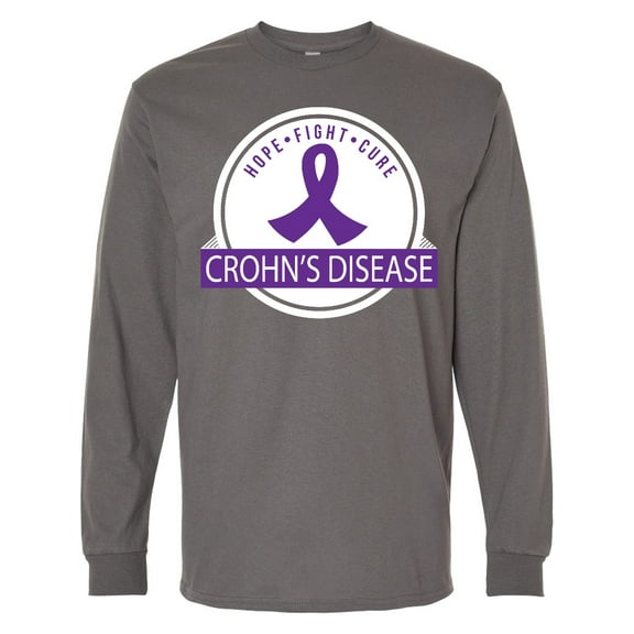 Inktastic Crohn's Disease Hope Fight Cure Long Sleeve T-Shirt