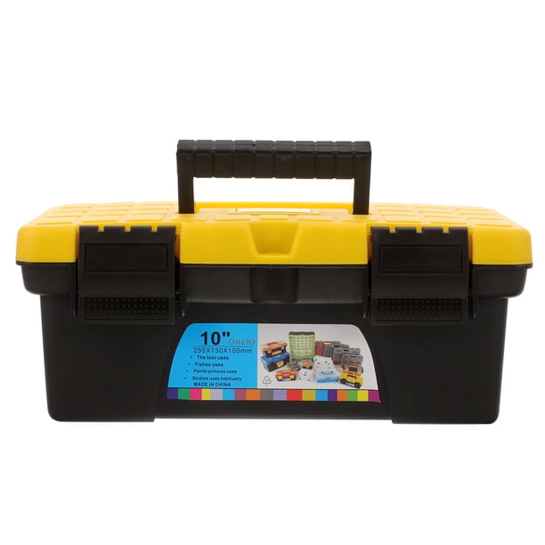 Caja de herramientas organizadora y de almacenamiento, caja de herramientas portátil de 10 pulgadas, estuche rígido de transporte para herramientas