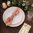 thumbnail image 4 of Balsa Circle 20x20 in Rose Gold Sequined Geometric Design Tulle Net Fabric Table Napkin Party Events Decorations Supplies, 4 of 8