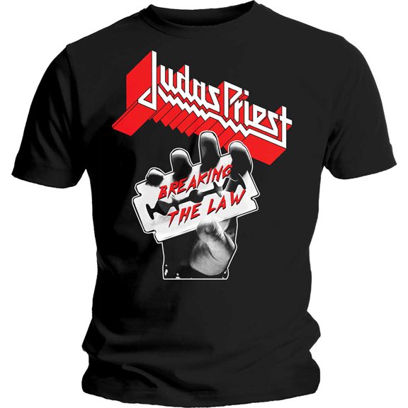 Judas Priest Unisex T-Shirt Breaking The Law (Large)