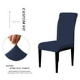 thumbnail image 3 of Enova Home 4 Pcs Ultra Soft Stretch Fabric Dining Chair Slipcovers Removable Anti-Dirty Fitted Furniture Protector (Dark Blue), 3 of 6