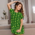 thumbnail image 6 of Salouo Happy St. Patrick's Day Print Short Sleeve Sleepshirt for Womens Comfy Nightgown Scoopneck Cute Nightdress Ruffle -XX-Large, 6 of 7