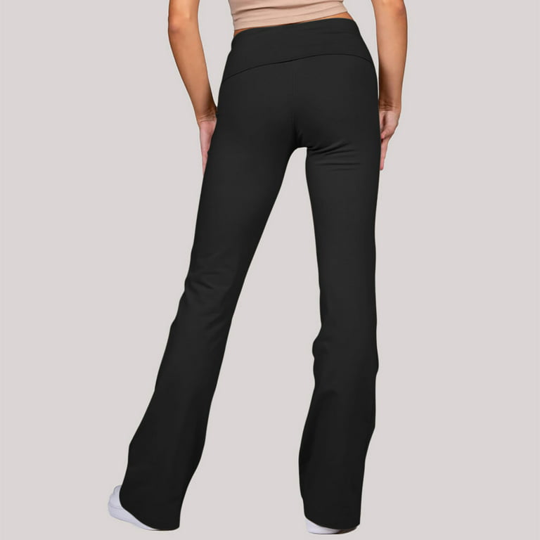 Women's Casual Sports Flare Leg Pants Boot Cut Trousers Yoga Lounge Pants  Loose Workout Bootleg Sweatpants Joggers 