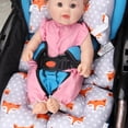 thumbnail image 4 of Inserto para asiento de automóvil para niños pequeños, almohada de soporte para la cabeza y el cuerpo con forro para bebés, 4 of 5