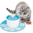 thumbnail image 2 of BeaconPet Upgrade Visible Water Level, 1.6L Pet Water Fountain Flower Style Automatic Electric Circulating Pet Water Fountain Dogs / Cats Drinking Bowl Water Dispenser with Filter + Flower Mat, 2 of 9