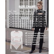 SMZ Mock Neck Cutout Front Top Long Sleeve Bodysuits for Women Cutout Bodysuit Piece Bodysuit