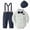 Blue, variant on Toddler Baby Boy Clothes Cute Fall Winter Outfit 2T 3T 4T 5T 6T Children Long Sleeve Sweatshirts and Jogger Pants Set Dark Blue,18M