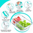 thumbnail image 3 of VERONES Juego de 5 Contenedores de Vidrio para Preparación de Comidas de 36oz con Cierre Hermético, 3 of 7