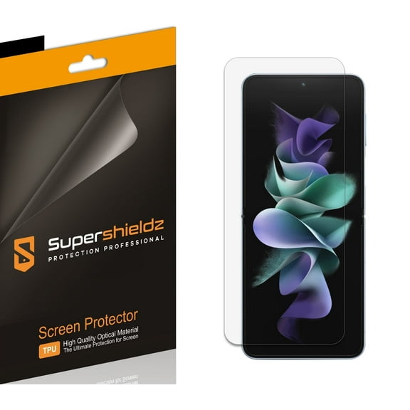 (2 Pack) Supershieldz Designed for Samsung Galaxy Z Flip 4 5G Screen Protector, High Definition Clear Shield (TPU)