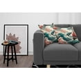 thumbnail image 3 of Ambesonne Nautical Throw Pillow Cover Pack of 2, Whale Sakura Spring Ocean, 2 Pcs-26"x26", Teal Blush and Dark Coral, 3 of 5