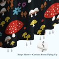thumbnail image 6 of Red Mushroom Flower Black Pattern Shower Curtain 36"x72" ,Bathroom Decorative Shower Curtains Set with 12 Hooks,Modern Waterproof Washable Shower Curtain, 6 of 6