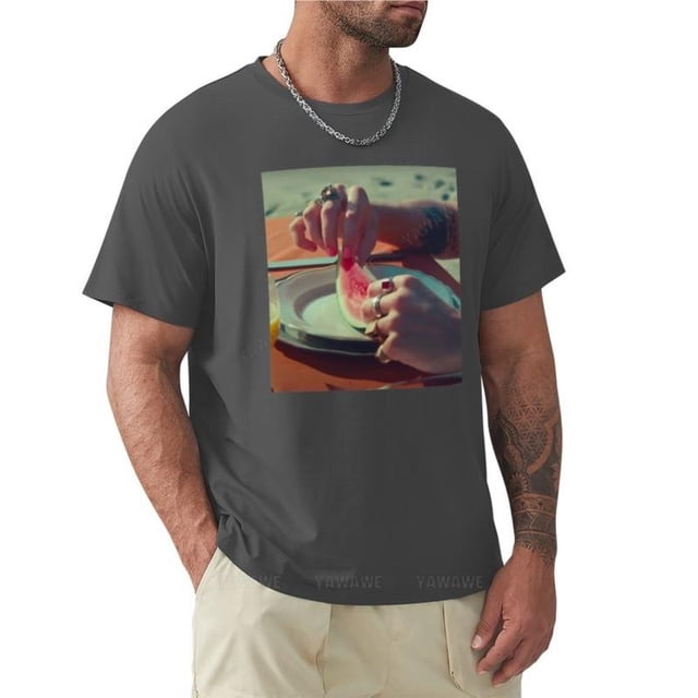 Camiseta de verano para hombre camisa divertida de I just Wanna Taste it ropa estética color negro