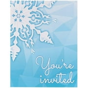 Snowflake Winter Wonderland Christmas Party Supplies - Invitations (8)