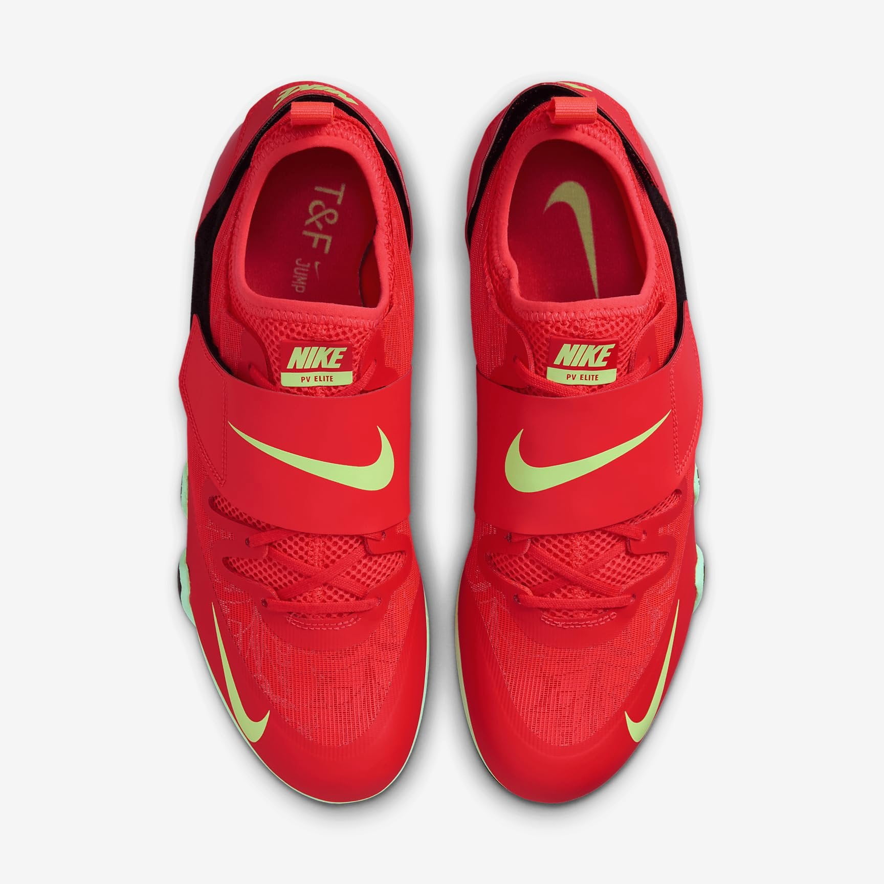 Nike Pole Vault Elite Track & Field Jumping Spikes FZ9649-600, Bright Crimson/Lime Blast/Mint Foam/Washed Coral Size 12.5