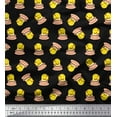 thumbnail image 1 of Soimoi Cotton Poplin Fabric Cup,Plate & Chick Cartoon Decor Fabric Printed Yard 56 Inch Wide, 1 of 3