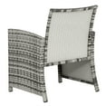 thumbnail image 6 of 5Piece Wicker Patio Chair with Ottoman Set, BTMWAY Gray Cushioned Bistro Patio Set Rattan Deck Chair with Side Table, Cushioned Outdoor Furniture Set for Patio Porch, R258, 6 of 10