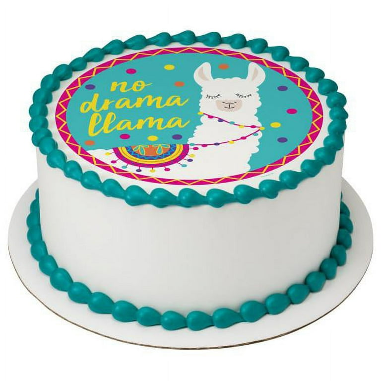 No Drama Llama Edible Cake Topper Image - Walmart.com no-drama-llama-edible-cake-topper-image-walmart-com