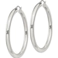 thumbnail image 2 of Sterling Silver 4Mm Round Hoop Earrings (Width 50) (Length 52) - Jbsp, 2 of 5