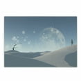 thumbnail image 1 of Abstract Surreal Cutting Board, Dreamlike Desert Landscape with Moon and Man, Decorative Tempered Glass Cutting and Serving Board, in 3 Sizes, by Ambesonne, 1 of 2