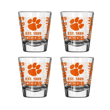 Logo Brands Clemson Tigers 4-Pack 2oz. Shot Glass Set