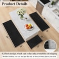 thumbnail image 2 of Enyhom Geometric High-low Cut Kitchen Rugs Sets of 3, Washable Nonslip Kitchen Mats for Floor, 20"x32"+20"x48"+20"x59", Black, 2 of 6