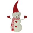 thumbnail image 2 of Northlight 15" White and Red Plush Soft Snowman with Red Heart Buttons Christmas Decoration, 2 of 2