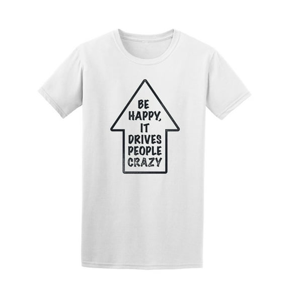 Be Happy Arrow Tee. Men's -Image by Shutterstock