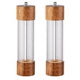 thumbnail image 2 of Off Promotions! Pepper Grinder Wooden Grinder Acrylic Manual Pepper Mill Ancient Wooden Pepper Mill Salt Mill Ceramic Core Kitchen Tools 8-Inch Two-Piece Set Boxed, Salt and Pepper Grinder Set, 2 of 8
